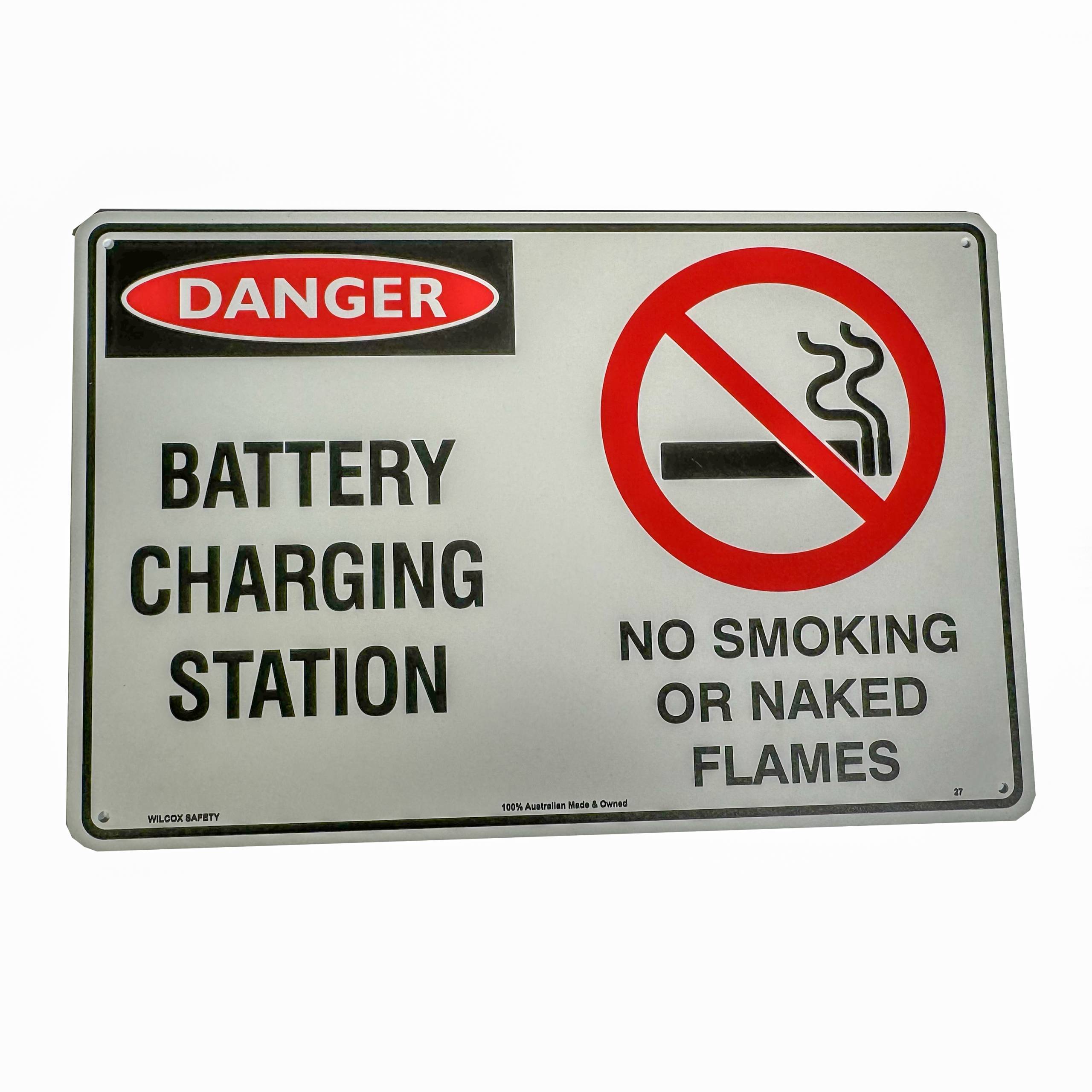 Battery Charging Station Sign (No Smoking)